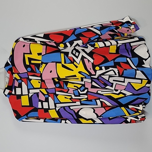 BIG DART colorful retro 80s 90s button front collared shirt - Picture 5 of 7